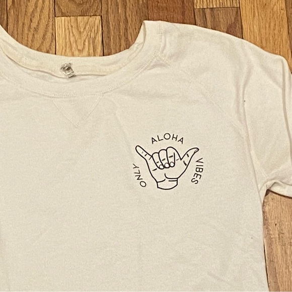 Aloha Vibes Only Women’s Hawaiian Sweatshirt Small olive Oliver crazy shirts - Picture 4 of 4